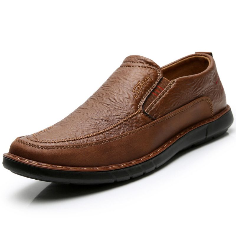 Hommes Slip Resistant Slip On Elastic Band Soft Sole Causal Daily Oxfords