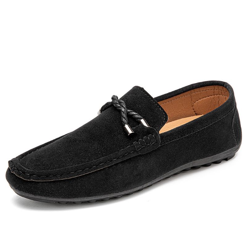 Hommes Soft Soled Driving Canvas Slip On Casual Mocassins Chaussures