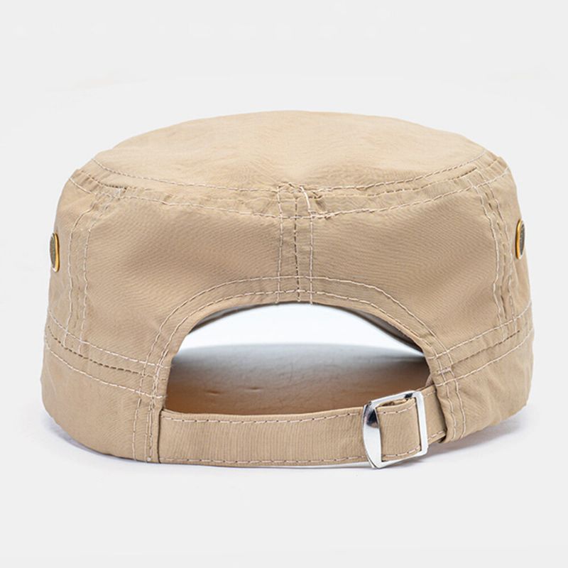 Hommes Solide Couleur Respirant Extérieur Parasol Casual Casquette Militaire Casquette Plate