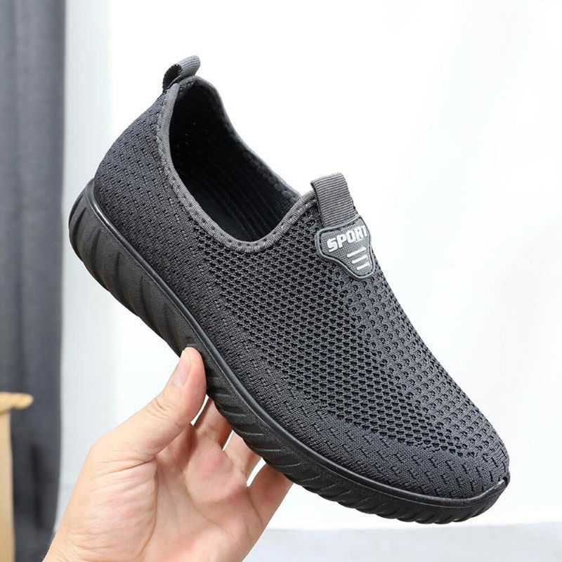 Hommes Tissu Respirant Antidérapant Semelle Confortable Slip On Old Peking Casual Shoes