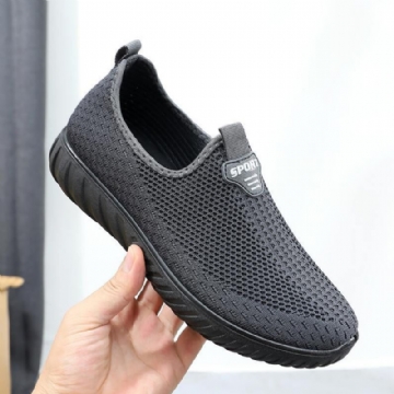 Hommes Tissu Respirant Antidérapant Semelle Confortable Slip On Old Peking Casual Shoes