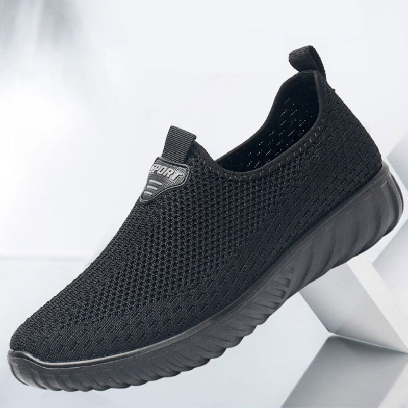 Hommes Tissu Respirant Antidérapant Semelle Confortable Slip On Old Peking Casual Shoes