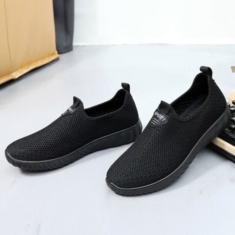 Hommes Tissu Respirant Antidérapant Semelle Confortable Slip On Old Peking Casual Shoes