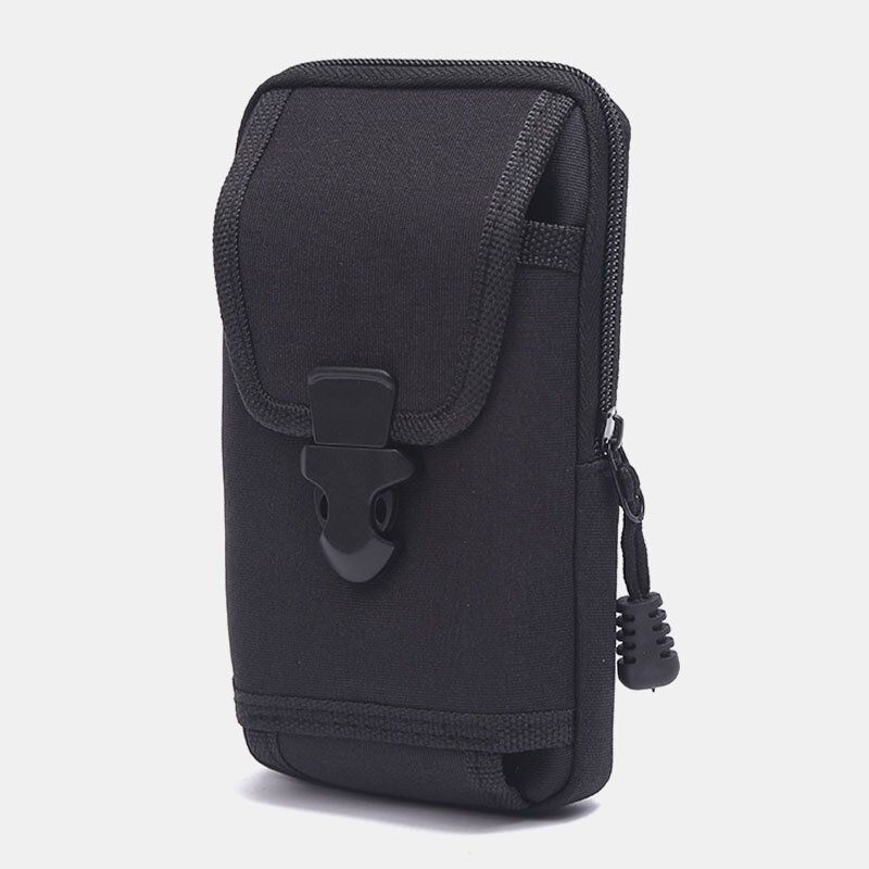 Hommes Toile Résistant À L'usure Sport Décontracté 6.8 Pouces Sac De Téléphone Sac De Taille Sac Tactique