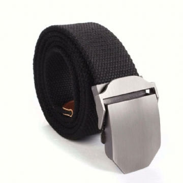 Hommes Toile Style Militaire Ceinture Loisirs De Plein Air Réglable Curseur Boucle Armure Web Ceinture