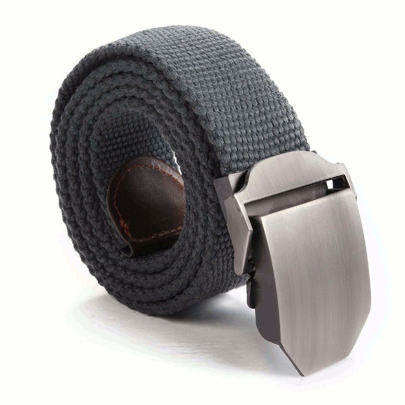 Hommes Toile Style Militaire Ceinture Loisirs De Plein Air Réglable Curseur Boucle Armure Web Ceinture