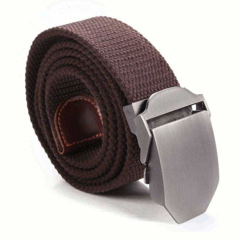 Hommes Toile Style Militaire Ceinture Loisirs De Plein Air Réglable Curseur Boucle Armure Web Ceinture