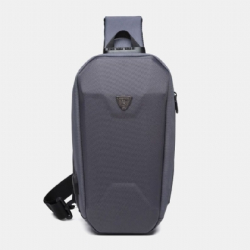 Hommes Usb Charge Multi-poches Anti-vol Étanche En Plein Air Bandoulière Sac Poitrine Sac Sling Bag