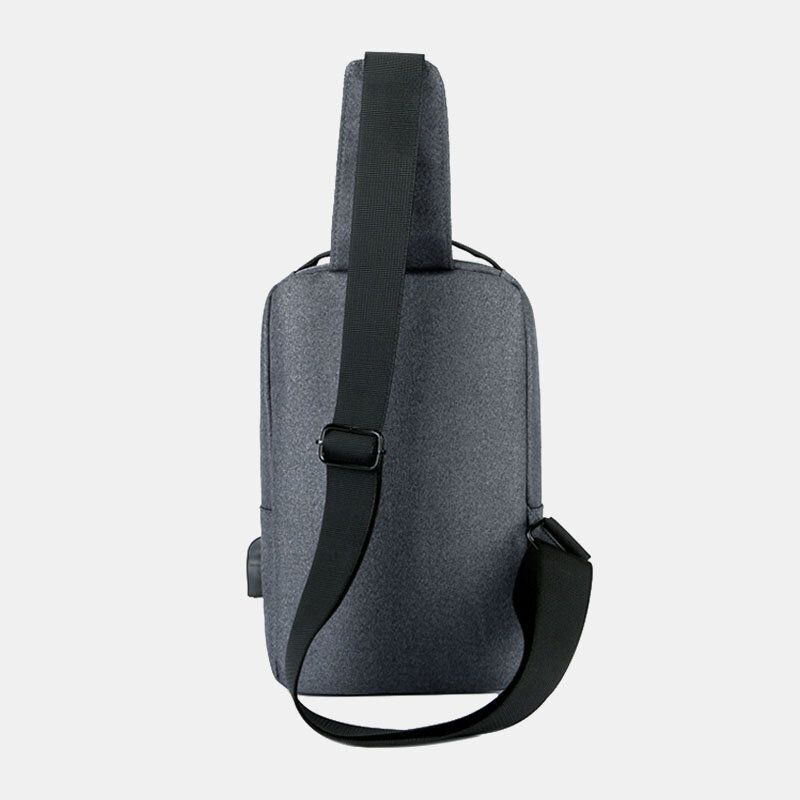 Hommes Usb Charge Multi-poches Poitrine Sac Oxford Antidérapant Résistant À L'usure Étanche Décontracté Sac À Bandoulière Sacs À Bandoulière