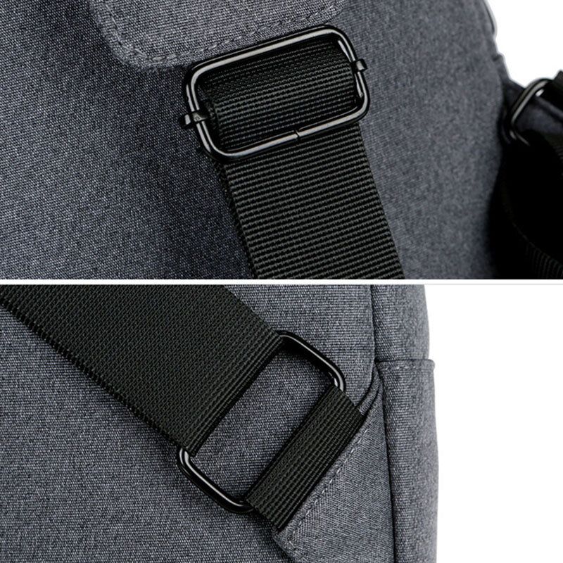 Hommes Usb Charge Multi-poches Poitrine Sac Oxford Antidérapant Résistant À L'usure Étanche Décontracté Sac À Bandoulière Sacs À Bandoulière