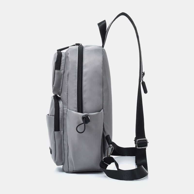 Hommes Usb Charge Multi-porter Multi-couches Étanche Sac À Bandoulière Poitrine Sac Sling Sac À Dos