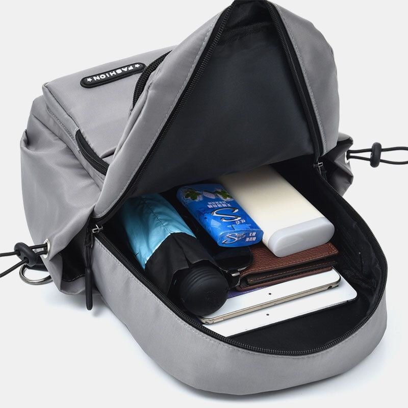 Hommes Usb Charge Multi-porter Multi-couches Étanche Sac À Bandoulière Poitrine Sac Sling Sac À Dos