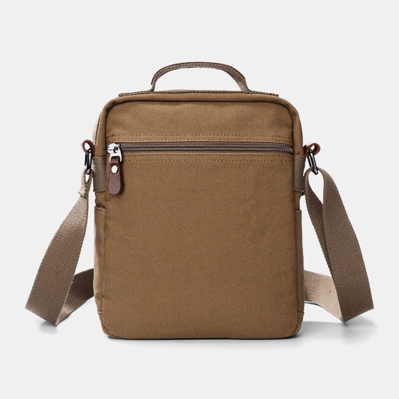 Hommes Vintage Canvas Multifonction Ventilation Crossbody Bag Business Sac À Bandoulière