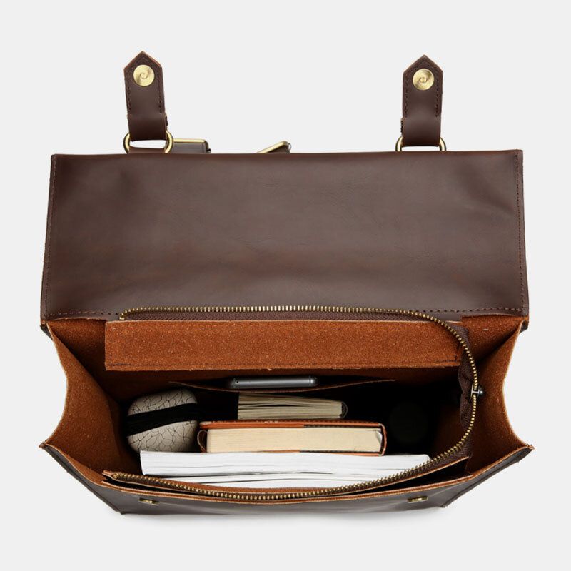 Hommes Vintage Étanche Grande Capacité Collège Étudiant Sac À Dos 15.6 Pouces Sac Pour Ordinateur Portable