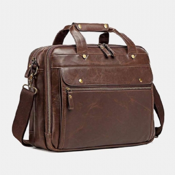 Hommes Vintage Multi-poches Messenger Bag Sac À Main Crossbody Bag For Business