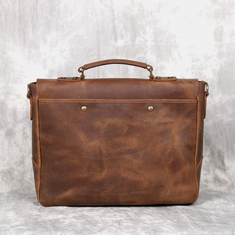 Hommes Vintage Multifonction Grande Capacité Affaires Sac À Bandoulière Multi-poches En Cuir Pu Sac À Main Épaule Messenger Sac