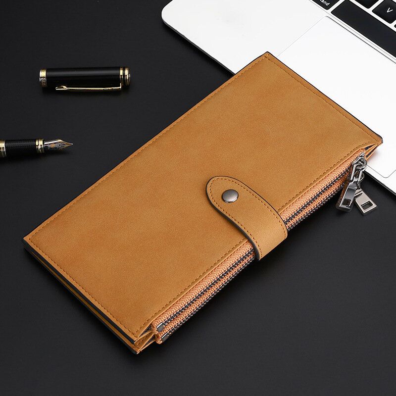 Hommes Vintage Rfid Anti-vol Sim Card Slot 19 Card Slots Card Holder Wallet