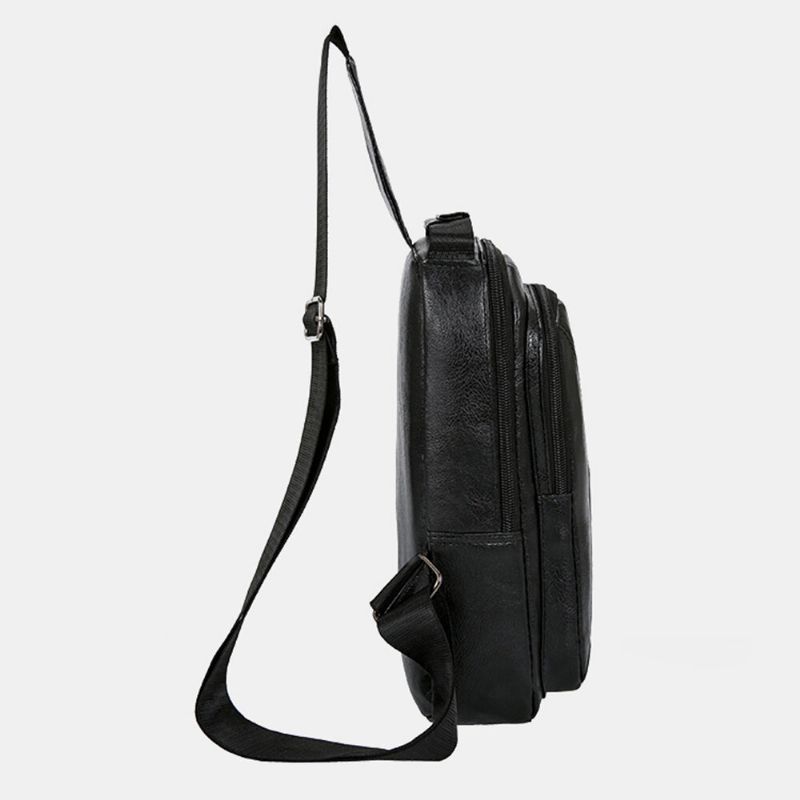 Hommes Vintage Usb Charge Conception Multi-poches Poitrine Sac Grande Capacité Résistant À L'usure Bandoulière Sac À Bandoulière