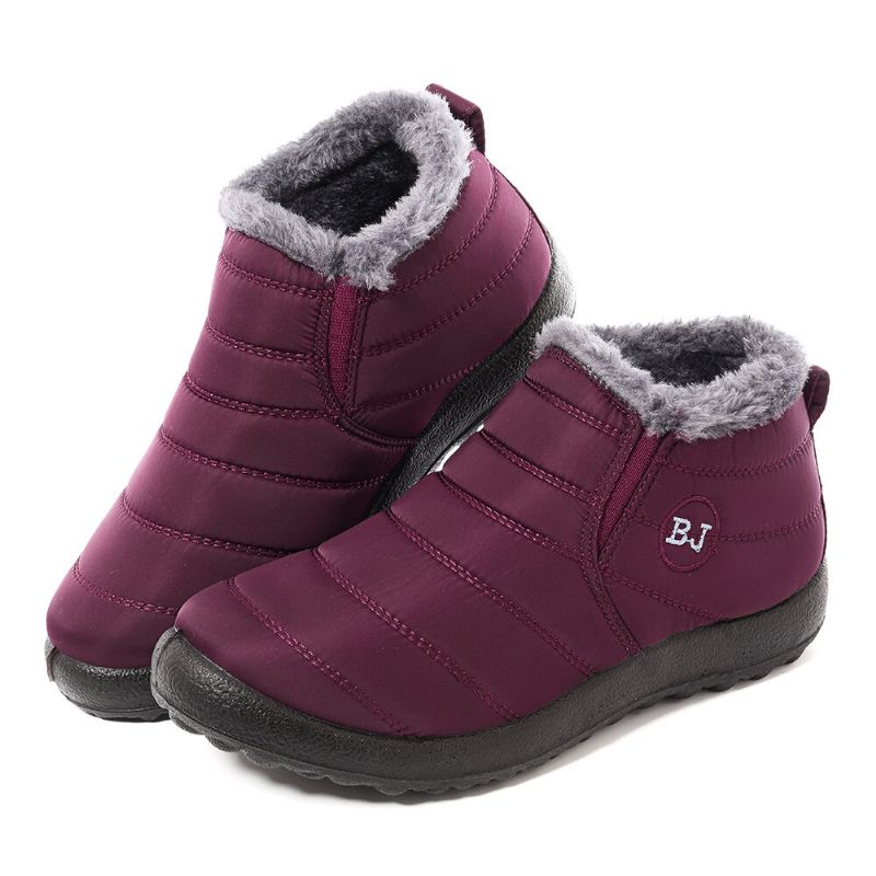 Imperméable Doublure Chaude Hiver Neige Cheville Casual Femmes Bottes