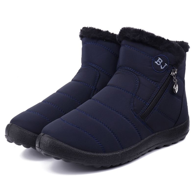 Imperméable Doublure Chaude Hiver Neige Cheville Casual Femmes Bottes