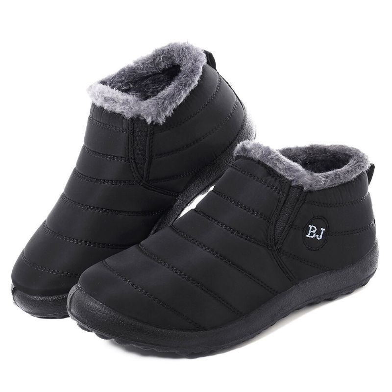 Imperméable Doublure Chaude Hiver Neige Cheville Casual Femmes Bottes