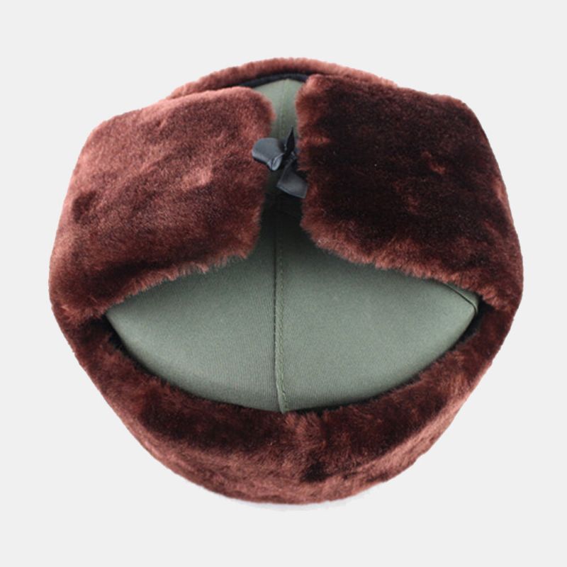 Insigne Soviétique Pour Hommes Insigne D'aigle À Deux Têtes Extérieur Résistant Au Froid Chapeau De Trappeur Chaud Hiver Cyclisme Épaissir Coupe-vent Protection Des Oreilles Chapeau Ushanka