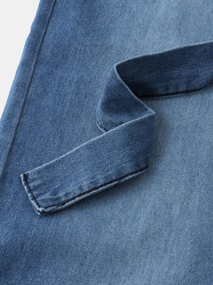 Jeans Décontractés Pour Femmes Avec Braguette À Glissière Et Taille Moyenne À Jambe Large Avec Poche