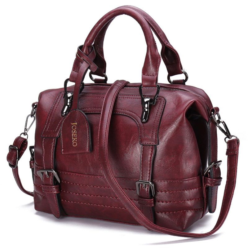 Joseko Femmes En Cuir Artificiel Élégant Grande Capacité Sac À Bandoulière Décontracté Convertible Sangle Sac À Main Sac De Voyage