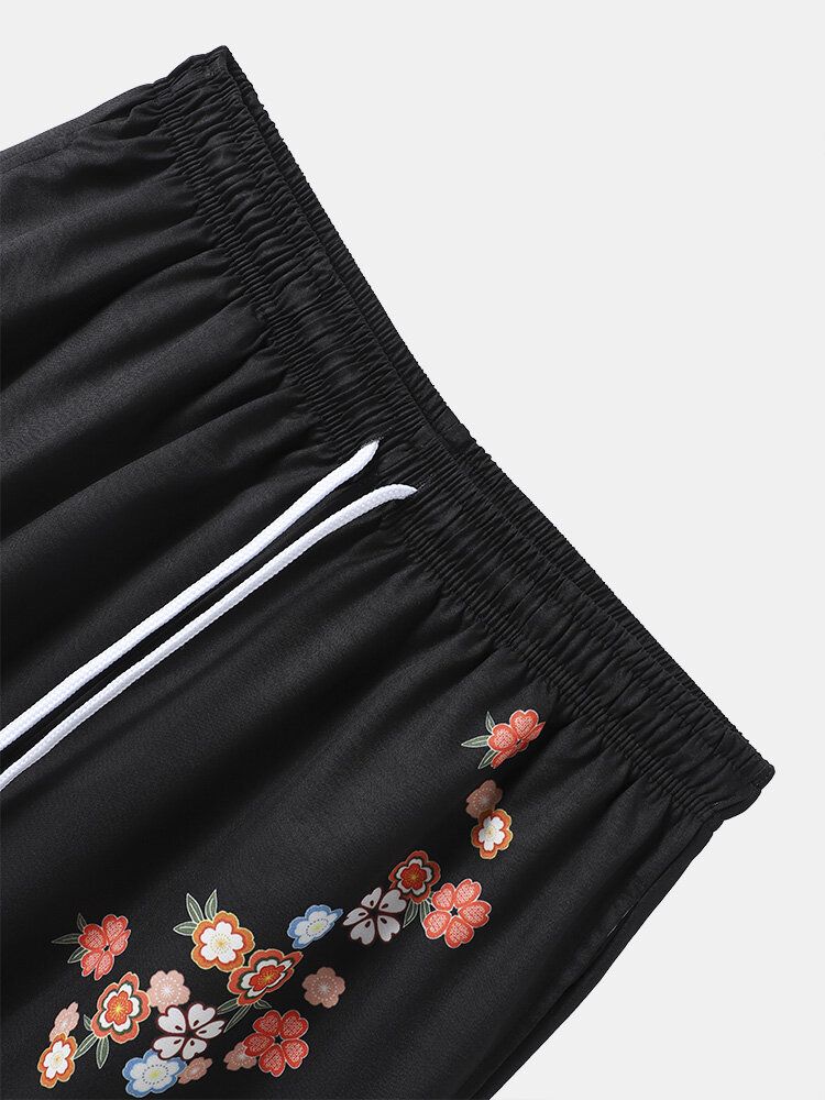 Kimono Deux Pièces À Imprimé Floral Pour Hommes