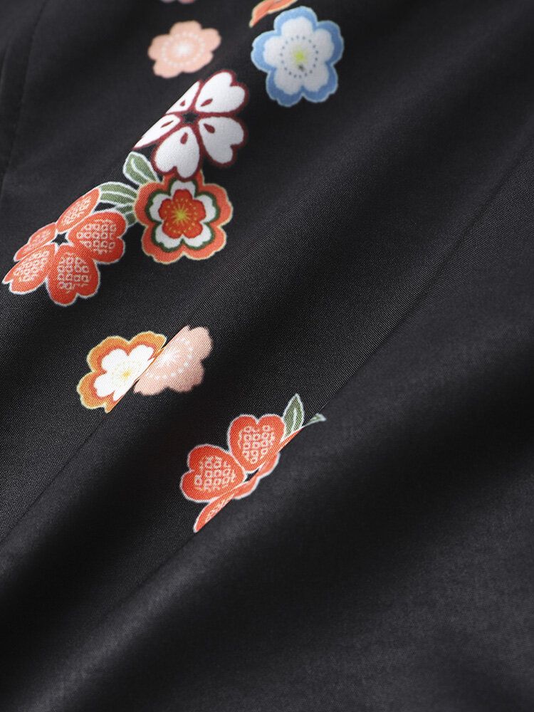 Kimono Deux Pièces À Imprimé Floral Pour Hommes