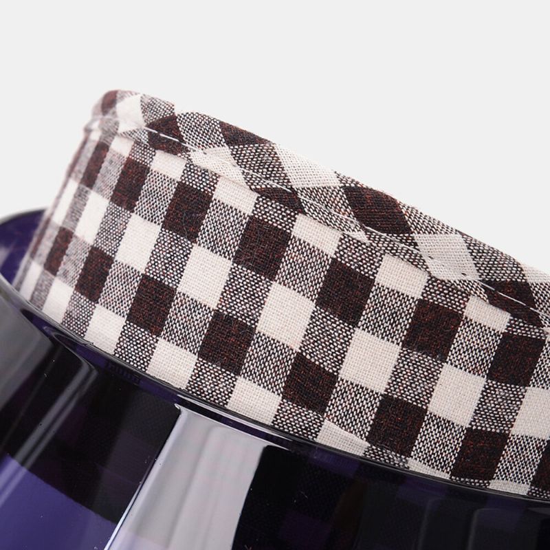 Lattice Anti-uv Big Brim Cover Face Hat Sun Hat Vide Top Hat