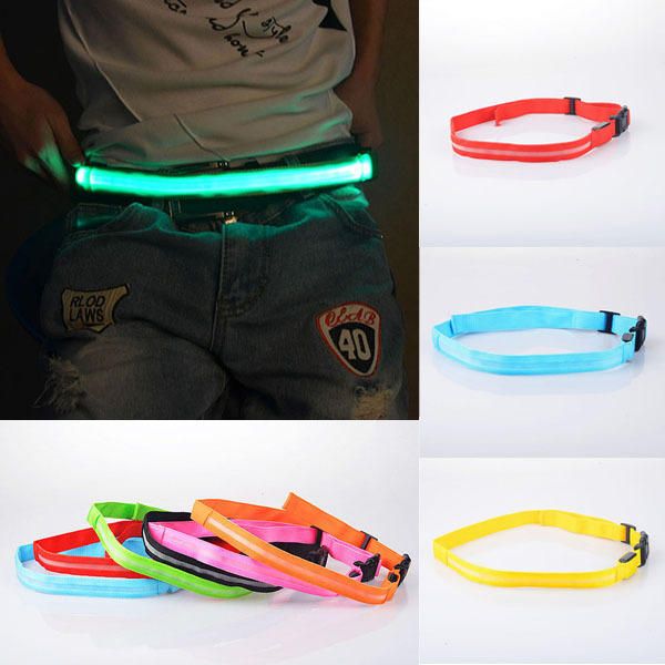 Led Clignotant Ceinture Sécurité Ceinture Réfléchissante Vélo Jogging Courir Ceinture