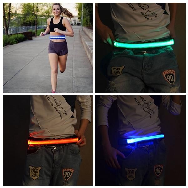 Led Clignotant Ceinture Sécurité Ceinture Réfléchissante Vélo Jogging Courir Ceinture