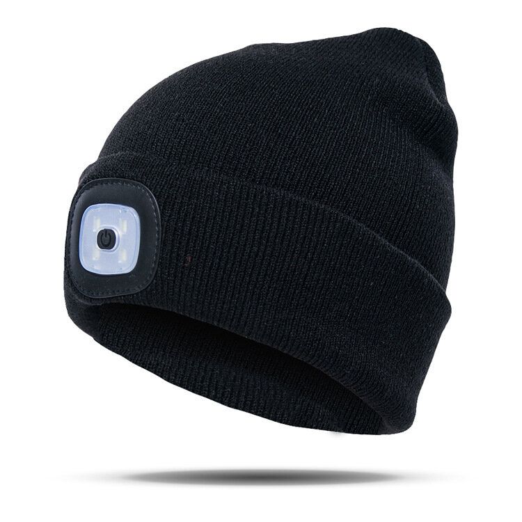 Led Light Beanie Hat Knit Cap Jogging Night Walking