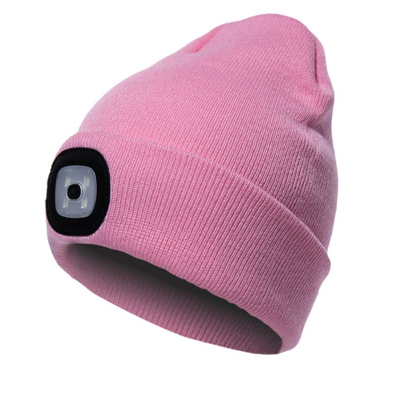 Led Light Beanie Hat Knit Cap Jogging Night Walking