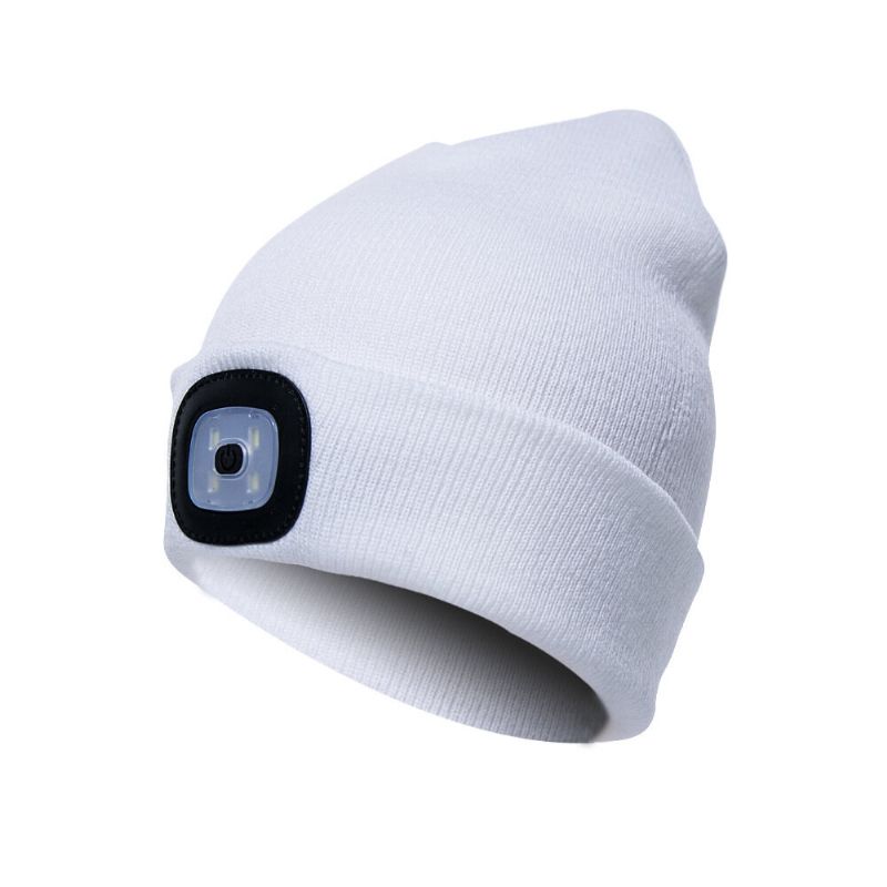 Led Light Beanie Hat Knit Cap Jogging Night Walking