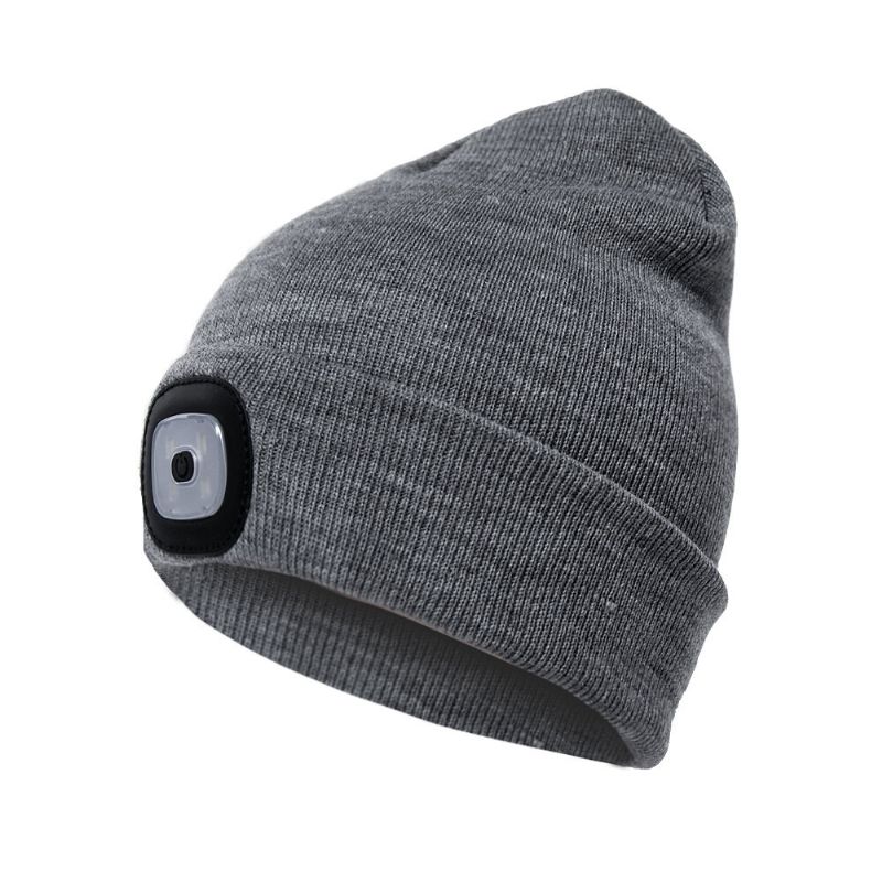 Led Light Beanie Hat Knit Cap Jogging Night Walking