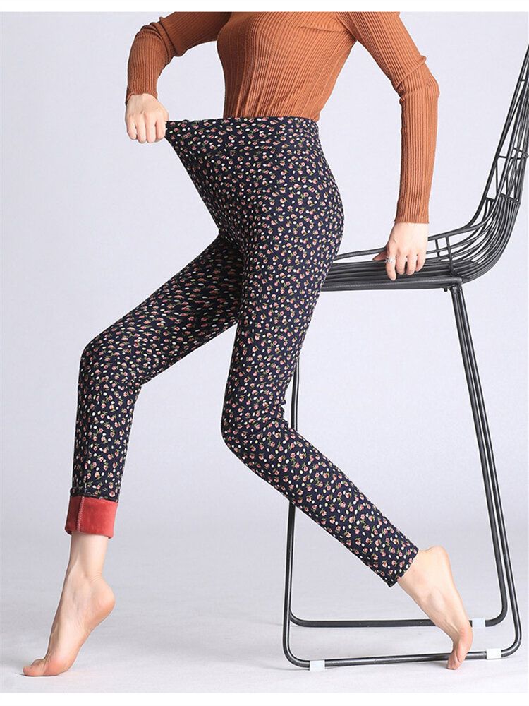 Legging Épais Et Extensible À Imprimé Floral