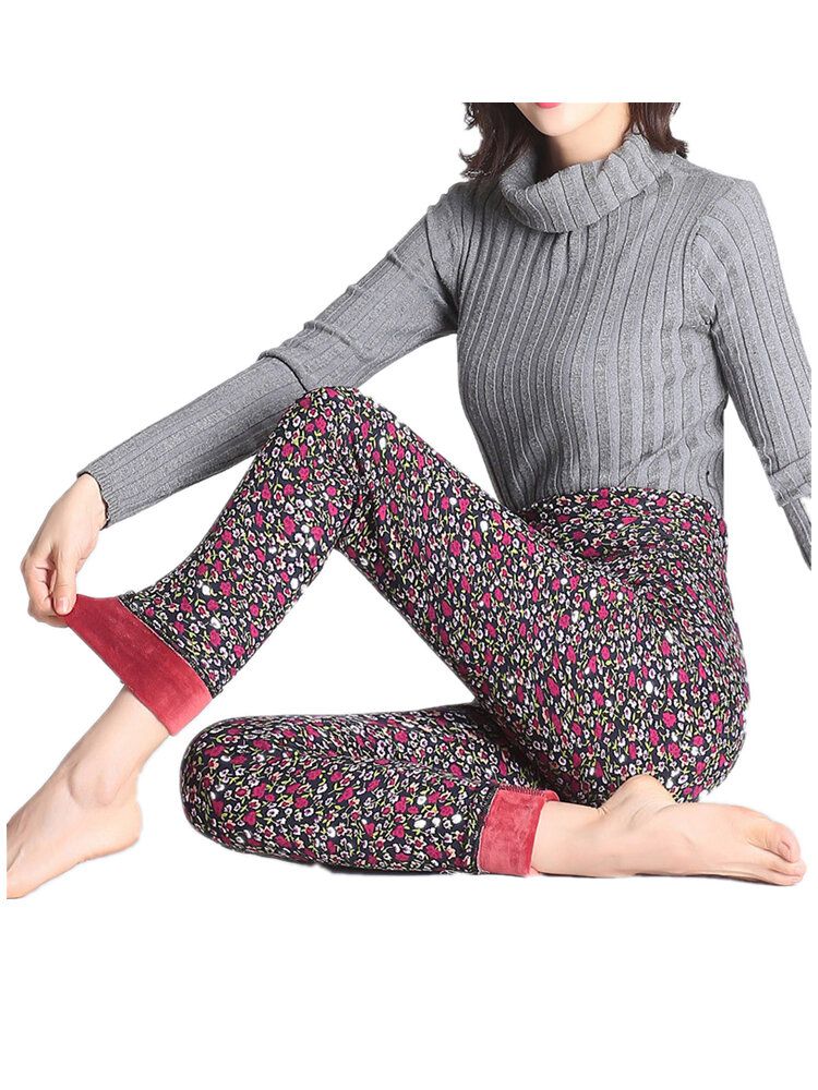 Legging Épais Et Extensible À Imprimé Floral