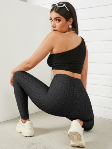 Leggings Super Extensibles À Taille Élastique Sportive Pour Femmes