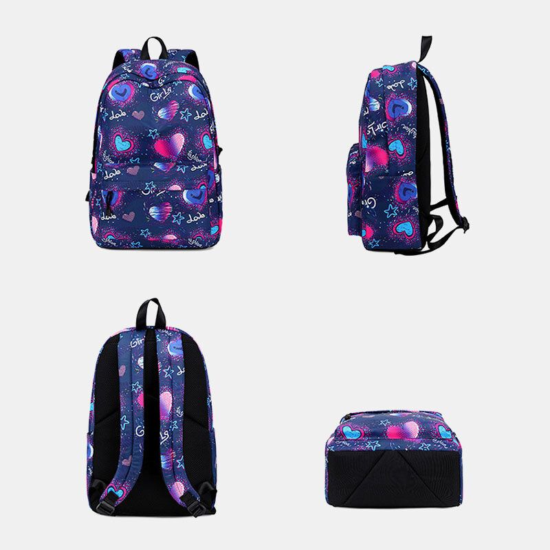 Love Pattern School Bag 15.6 '' Laptop Backpack Rucksack Daypack