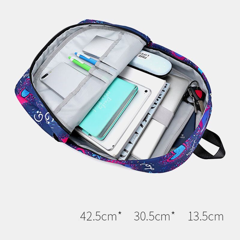 Love Pattern School Bag 15.6 '' Laptop Backpack Rucksack Daypack