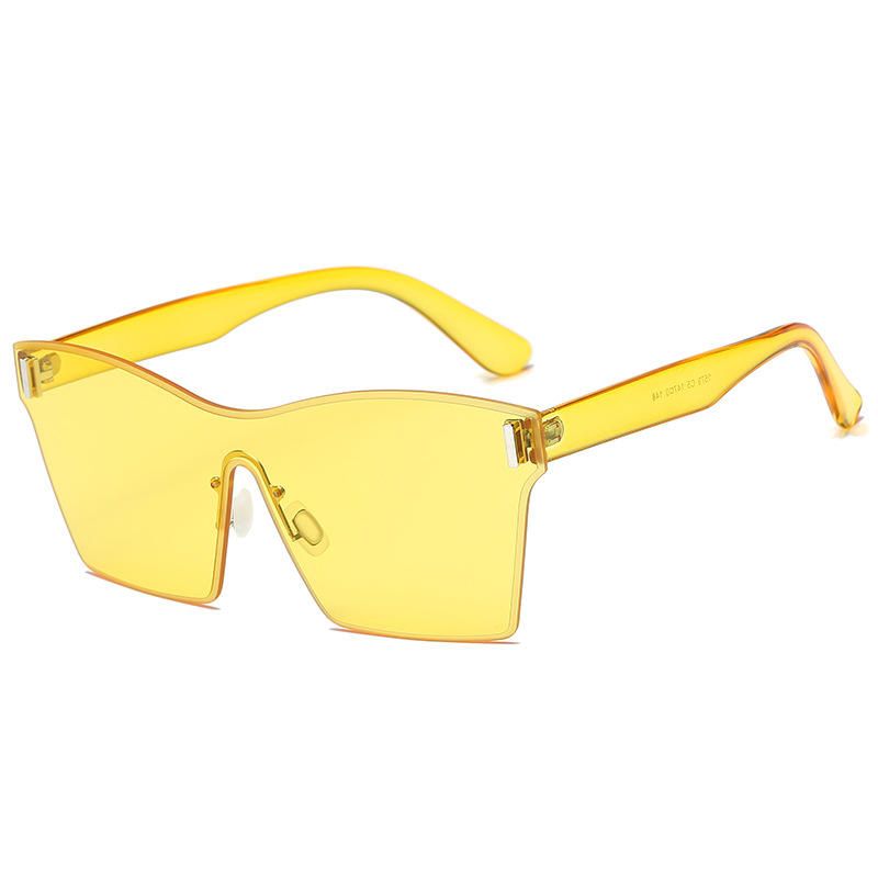 Lunettes Carrées Pour Femmes Et Hommes Lunettes De Soleil Siamoise Transparentes De Couleur Unie