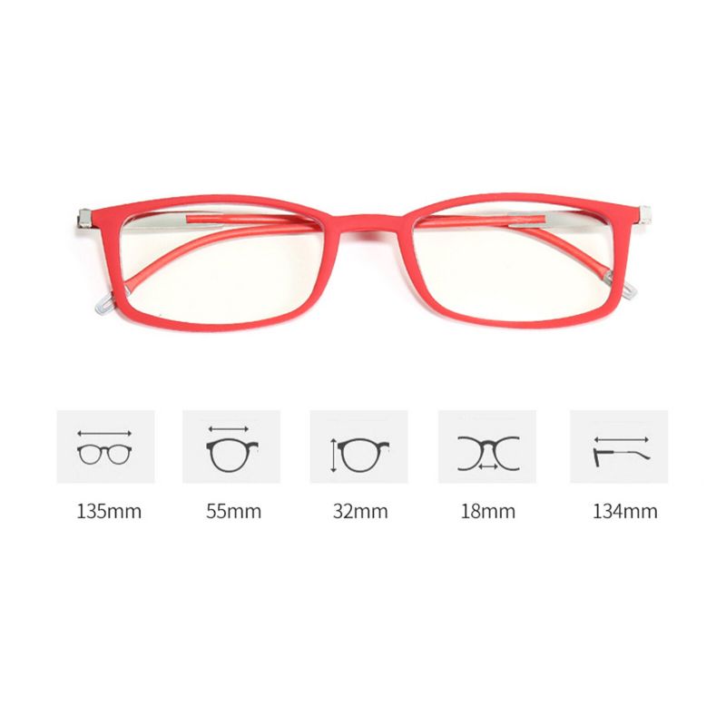 Lunettes De Presbytie Carrées Unisexes Décontractées Anti-rayonnement Anti-lumière Bleue