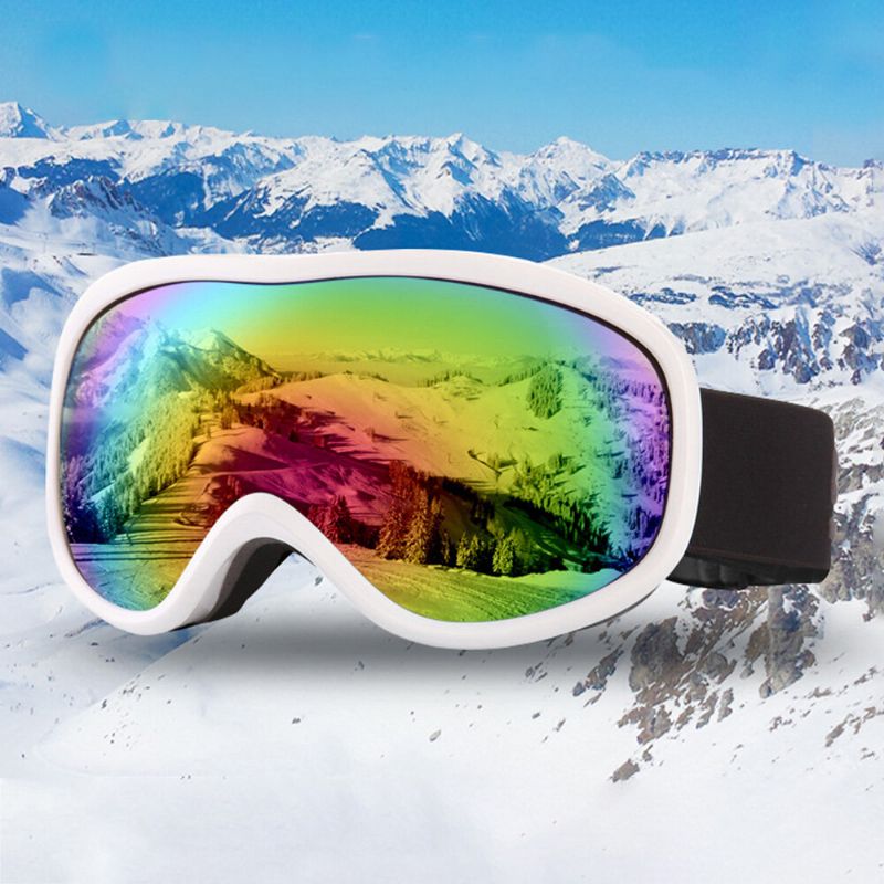 Lunettes De Ski Unisexes À Double Couche Grand Champ De Vision Spherical Professional Dual-lens Anti-buée Windproof Goggles