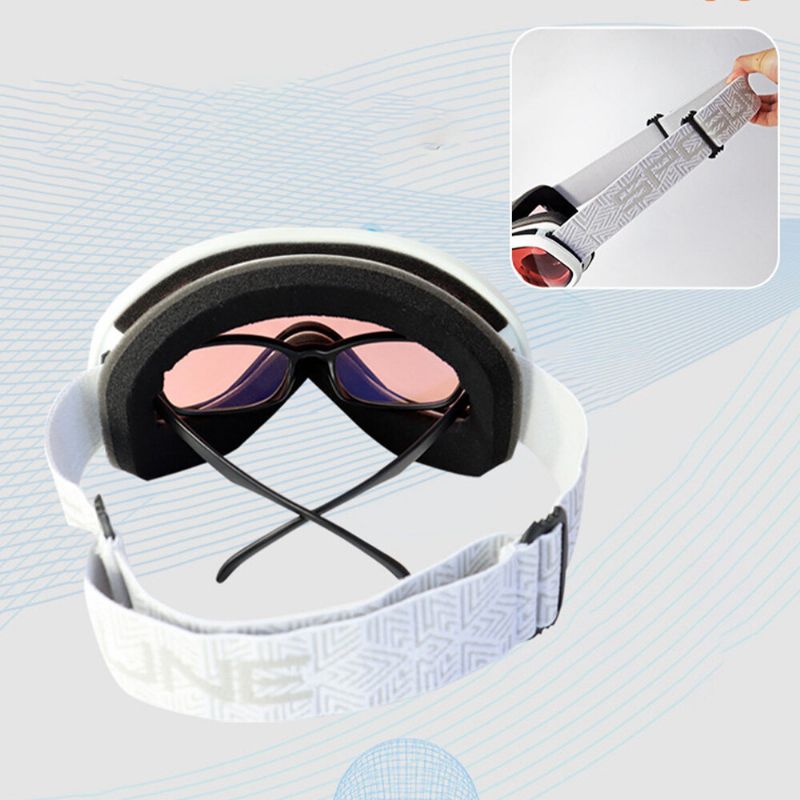 Lunettes De Ski Unisexes À Double Couche Grand Champ De Vision Spherical Professional Dual-lens Anti-buée Windproof Goggles