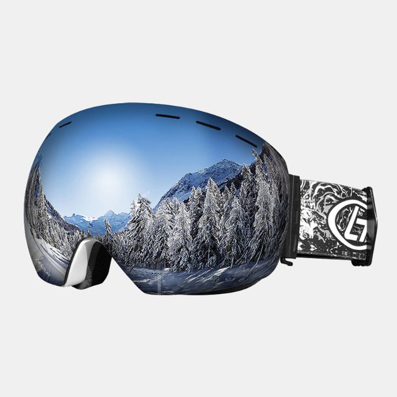 Lunettes De Ski Unisexes À Double Couche Spherical Professional Dual-lens Anti-buée Windproof Goggles