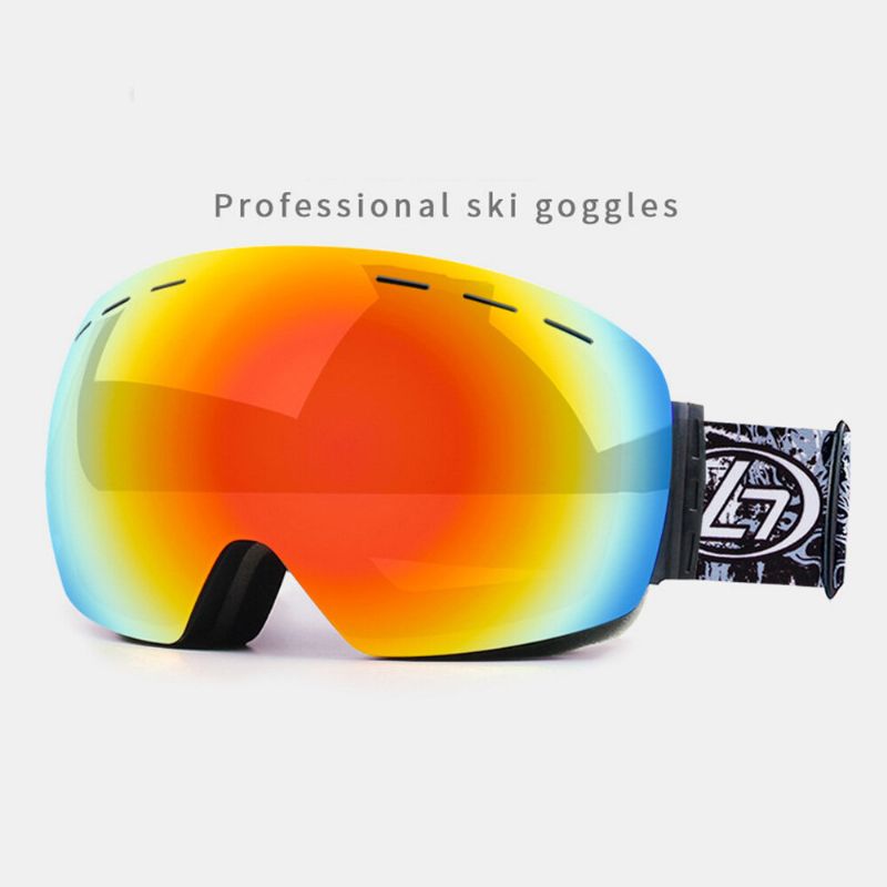 Lunettes De Ski Unisexes À Double Couche Spherical Professional Dual-lens Anti-buée Windproof Goggles