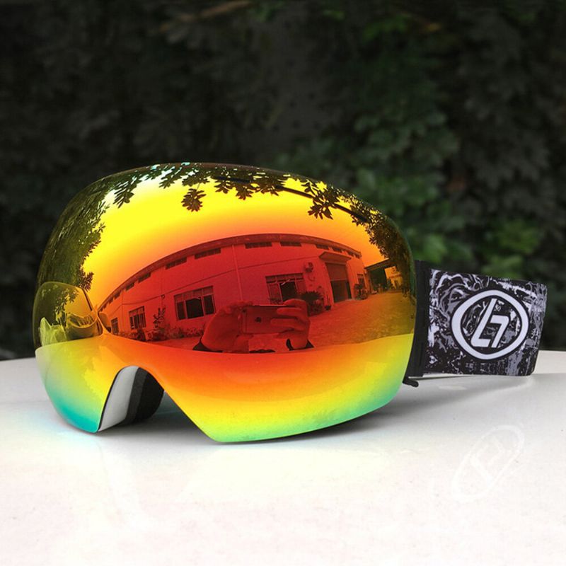 Lunettes De Ski Unisexes À Double Couche Spherical Professional Dual-lens Anti-buée Windproof Goggles