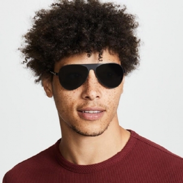 Lunettes De Soleil Mate En Métal Anti-uv Wild Hd Pour Hommes